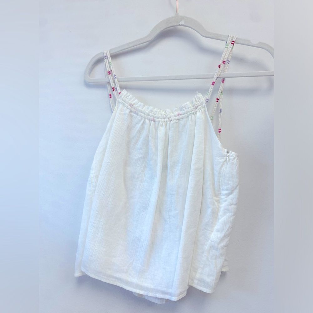 NWT Zara Topstitched Gauze Top Sz XS - Picture 3 of 7